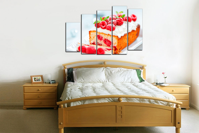 Модульная картина "Малиновый кекс"