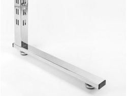 3877 Нога-опора L-образная хром для колонны 38x38мм односторонняя L=400 мм