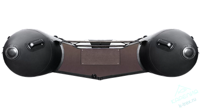 Лодка ПВХ Мастер Лодок Ривьера Максима 3800СК "Комби" Св.Серый / Чёрный