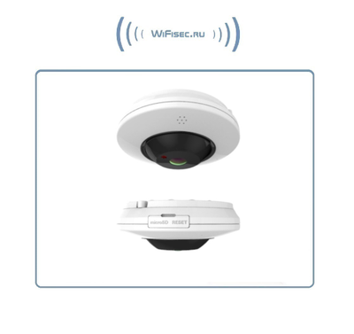 Панорамная WiFi/LAN видеокамера с DVR и аудиоканалом, Full HD 2 Mp (freeip PRO)