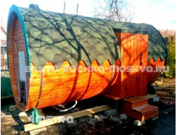 КРУГЛАЯ БАНЯ-БОЧКА 4 МЕТРА (ВХОД СБОКУ)