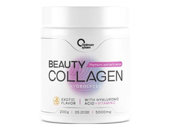 (OPTIMUM SYSTEM) BEAUTY WELLNESS COLLAGEN - (200 ГР) - (малина)