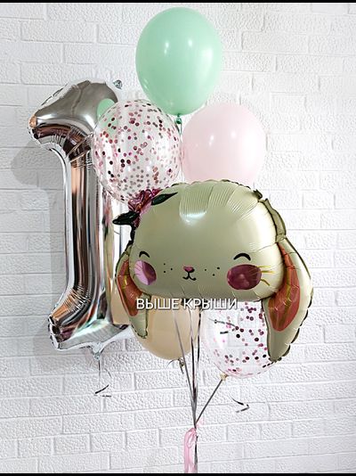 Сет "Заюша" (7 шариков + 1 цифра)