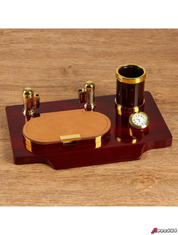 Набор настольный Премьер 4в1 с визитницей, красное дерево. 5113929