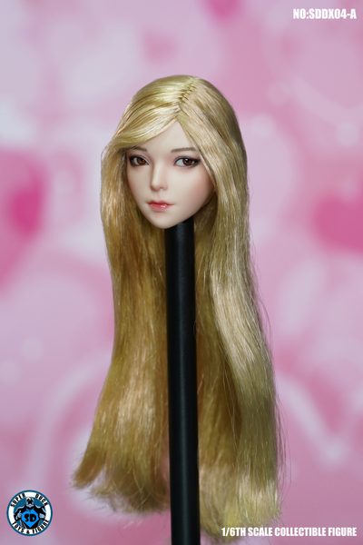Женская голова (скульпт) с длинными волосами (блонд) 1/6 scale  (SDDX04A) - SUPER DUCK