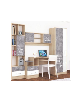 акрил белый/ателье светлое/дуб сонома