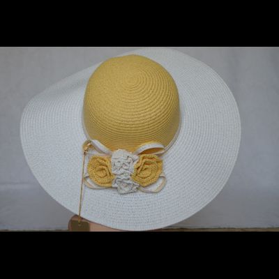 Шляпа Stefania Maiaroli 1638 белая с желтым