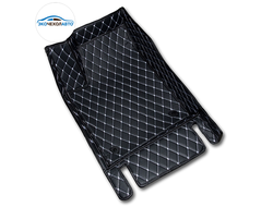 Коврики ЭЛИТ 3D черная экокожа и белая отстрочка