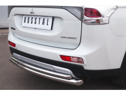 Защита заднего бампера d63 (дуга) d42 (дуга) MITSUBISHI OUTLANDER 2014-2015