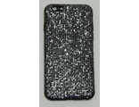 Защитная крышка силиконовая iPhone 6/6S черная с блестками