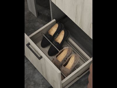 Эдинбург Прихожая *С 1000х2000х355 Железный камень/Крафт серый