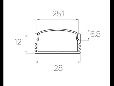 Алюминиевый профиль 4L-2812-S ANOD