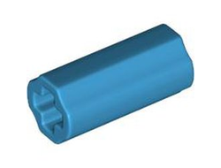 Technic, Axle Connector 2L Smooth with x Hole + Orientation, Dark Azure (6538c 6443918)
