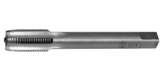 Метчик ВИЗ машинно-ручной для трубной резьбы одинарный (для глухих отверстий) сталь Р6М5, ГОСТ 3266-81