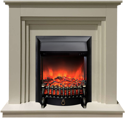 Электрокамин Вотан бежевый с очагом Fobos