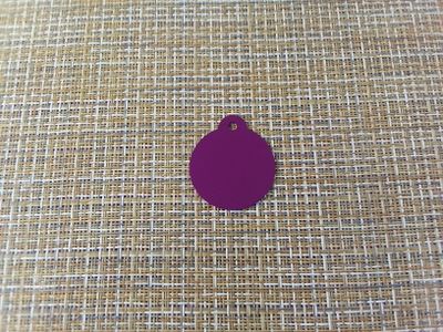 Подвеска кулон круг 32x32мм алюминий фиолетовый