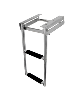 Трап телескопический выдвижной, 2 черных ступени (ширина 285 мм.)