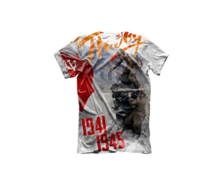 Футболка 3D с полной запечаткой на 9 Мая, День Победы Знамя Победы!