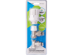 Комплект терморегулирующий для подключения радиатора угловой TR.621.04 /MVI™/
