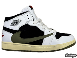 NIKE AIR JORDAN 1 TRAVIS SCOTT OLIVE С МЕХОМ (40-45)