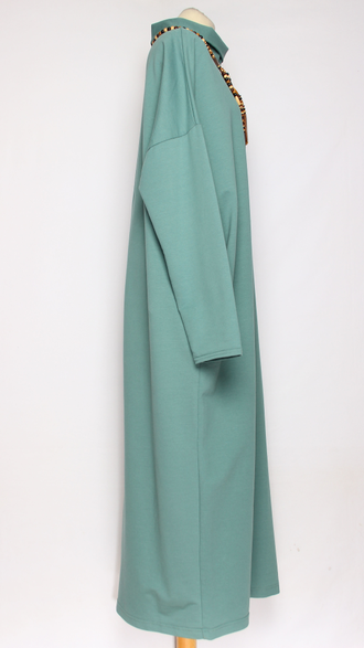 Платье "Кимоно хомут" бирюзовое р.54 св. бирюзовое р.50