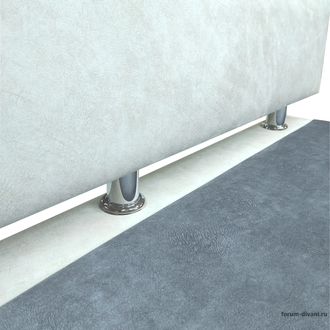 Кухонный ДИВАН "ФОРУМ-4" с боковой спинкой, Серый/Слоновая кость Левый