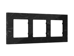 Рамка 3-я Черный мрамор, коллекция GRAND - Ambrella Volt - ALFA