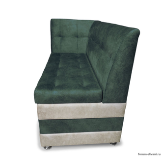 Кухонный ДИВАН "ФОРУМ-5МН" С БОКОВОЙ СПИНКОЙ, Зеленый/слоновая кость Левый