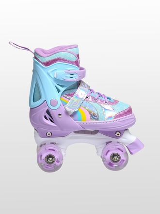 Квады детские раздвижные Banwei Rainbow Lilac (светящиеся колёса)