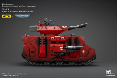 Хищник-Аннигилятор Кровавых Ангелов (Warhammer 40k) - КОЛЛЕКЦИОННАЯ ФИГУРКА 1/18 Blood Angels Predator Annihilator with Twin Lascannons (JT01499) - JOYTOY