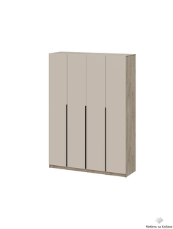 ШК 5 1600 шкаф четырехстворчатый распашной Дуб Эндгрейн/Меланж