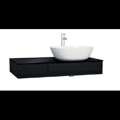 Модуль под раковину с выдвижным ящиком, Vitra Origin, 120 см, правосторонний, черный дуб, 65682