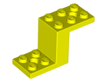 Bracket 5 x 2 x 2 1/3 with 2 Holes and Bottom Stud Holder, Neon Yellow (76766 / 6371445)