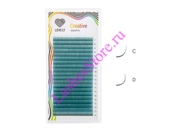 Ресницы цветные LOVELY «ИЗУМРУДНЫЙ» MIX (20 линий)