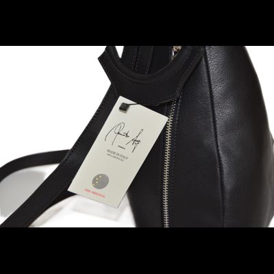 Сумка - рюкзак Ренато Анжи черный гладкий