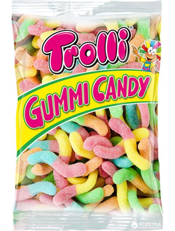 Кислый мармелад Тролли Светящиеся Червячки 1кг (8 шт)