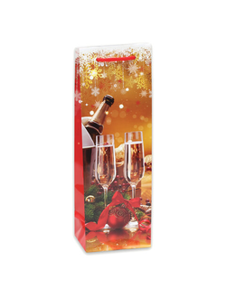 Пакет подарочный 12х36х8,5 см (Bottle), "Яркий праздник", ламинированный, ПКП-2853