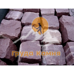 Брусчатка из камня рубленная малиновая "Старый город"