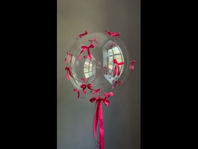 шар Бабл с бантиками, 60 см
