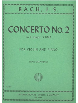 Bach, J.S. Concerto E-dur BWV1042 for violin and string orchestra: for violin and piano