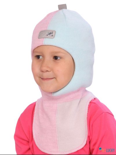 Шапка-шлем  21101-03, цвет розовый,бирюзовый р. 52-54