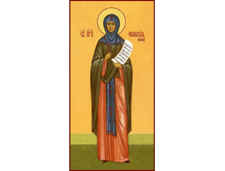 Евфросиния Полоцкая, святая благоверная великая княгиня-игумения. Рукописная мерная икона.