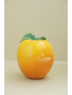 Яблоко с листом (желтое)