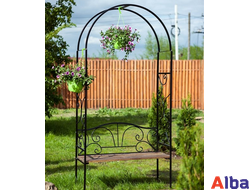 лавка с аркой садовая