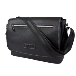 Кожаная мужская сумка Caltrano black (арт. 5067-01)