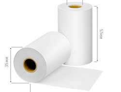 Чековая лента термо бумага 57 мм намотка 19 метров в наличии для кассового аппарата банковского