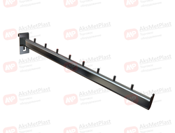 P648 Кронштейн наклонный овальный на торговую решетку 8 штырьков L= 480 мм