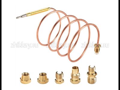Термопара для газовой плиты (универсальная), L-1200мм, 5 гаек