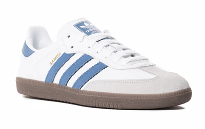 Adidas Samba White (Белые с синим) сбоку