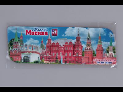 Гибкий сувенирный магнит 14х5 см. коллаж Набережная у Кремля  | оптовый интернет-магазин 2fru.ru
